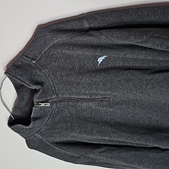 Tommy Bahama gray XXXL half zip sweater - Picture 3 of 7